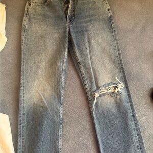 Re/Done Light Blue Button-Fly Denim Jeans